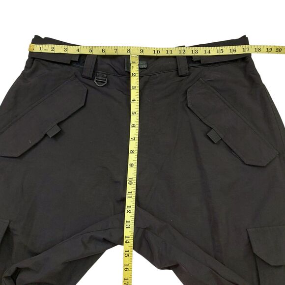 Turbine TRBN Ski Snow Cargo Pants Mens Medium Black Insulated Nylon Ankle Zip - Picture 11 of 12